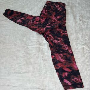 lululemon athletica Pink and Black Leggings